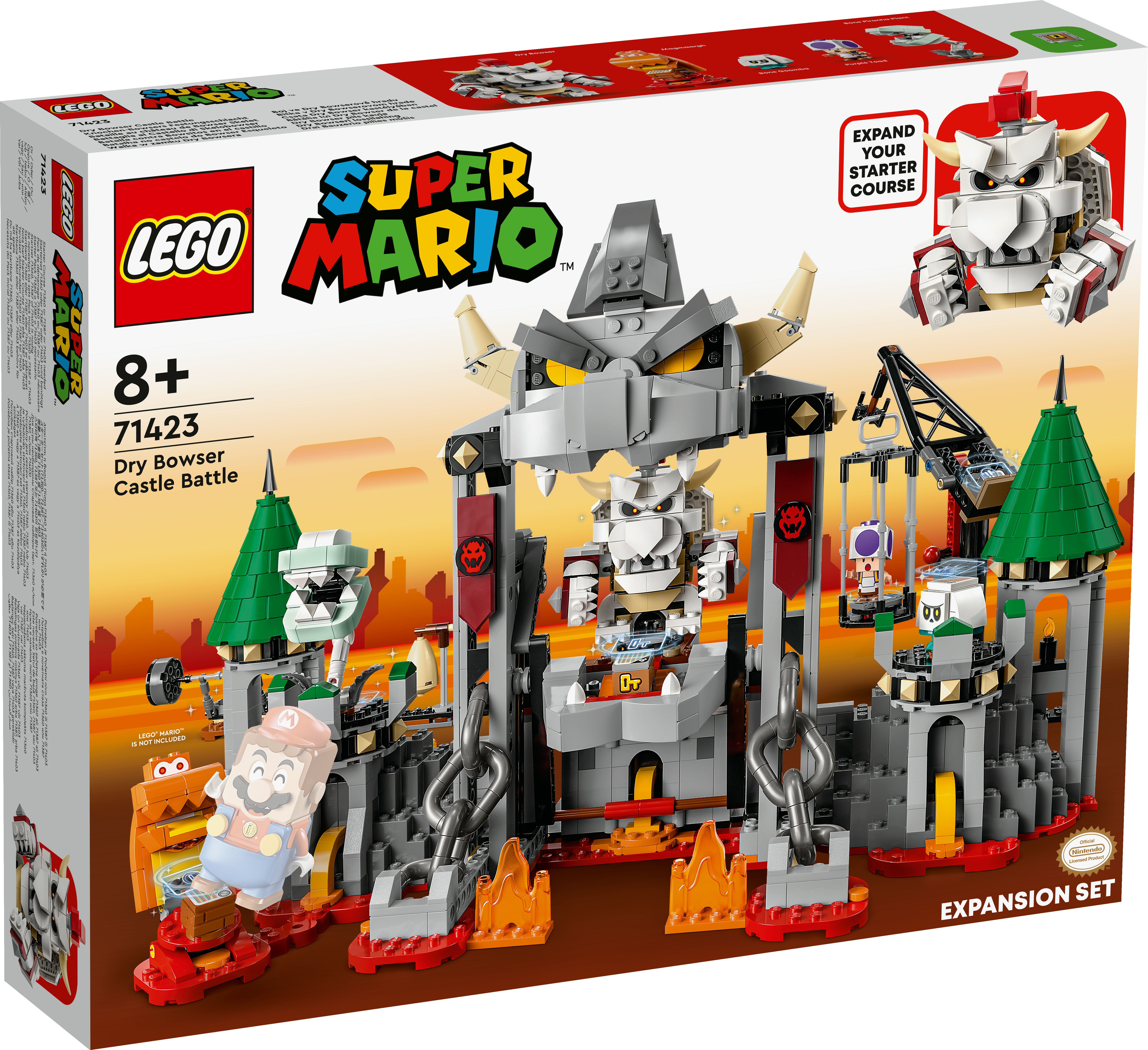 LEGO Super Mario 71423 Knochen Bowsers Festungsschlacht Erweiterungsset