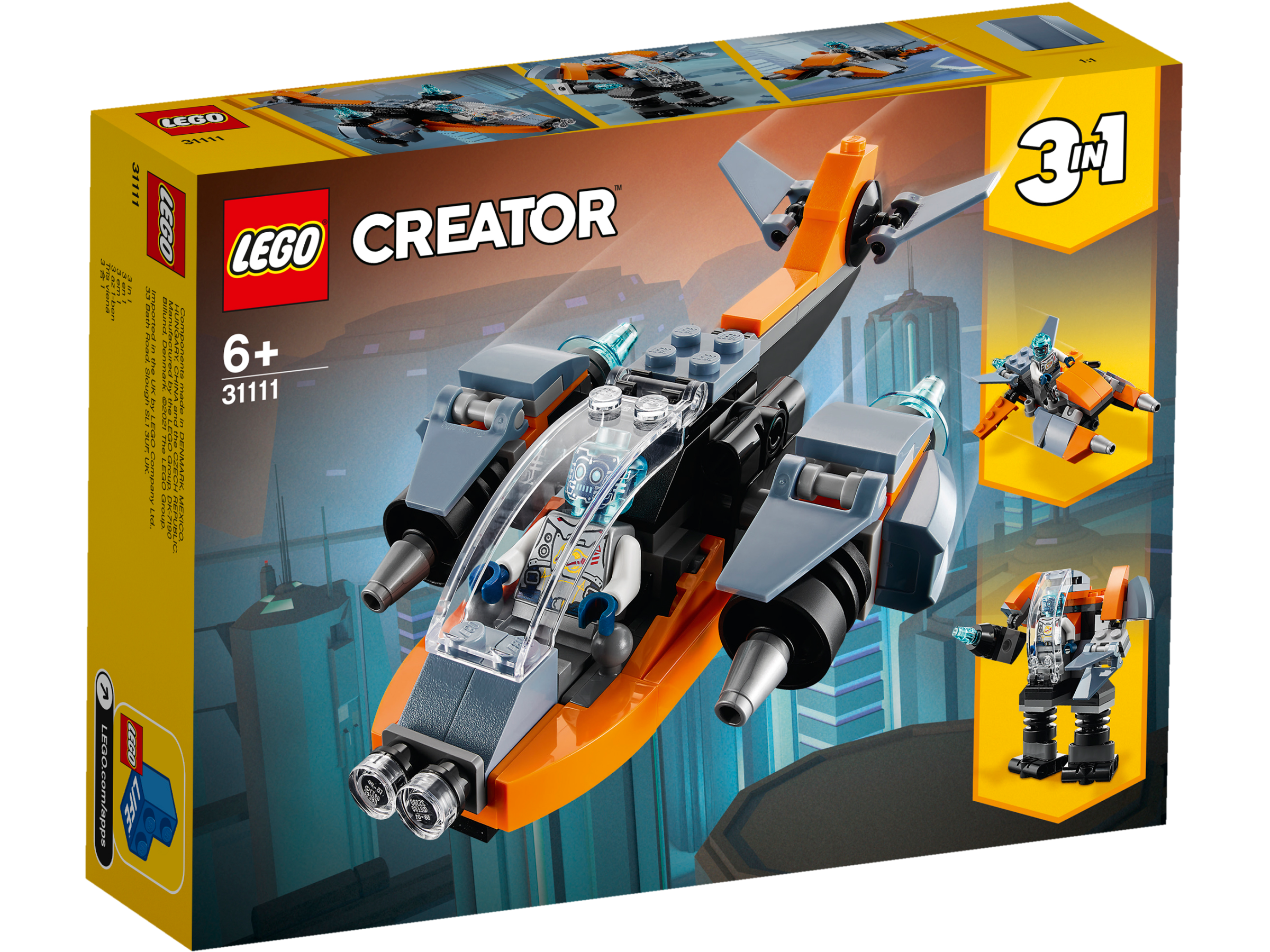 LEGO® Creator 3-in-1 31111 Cyber-Drohne