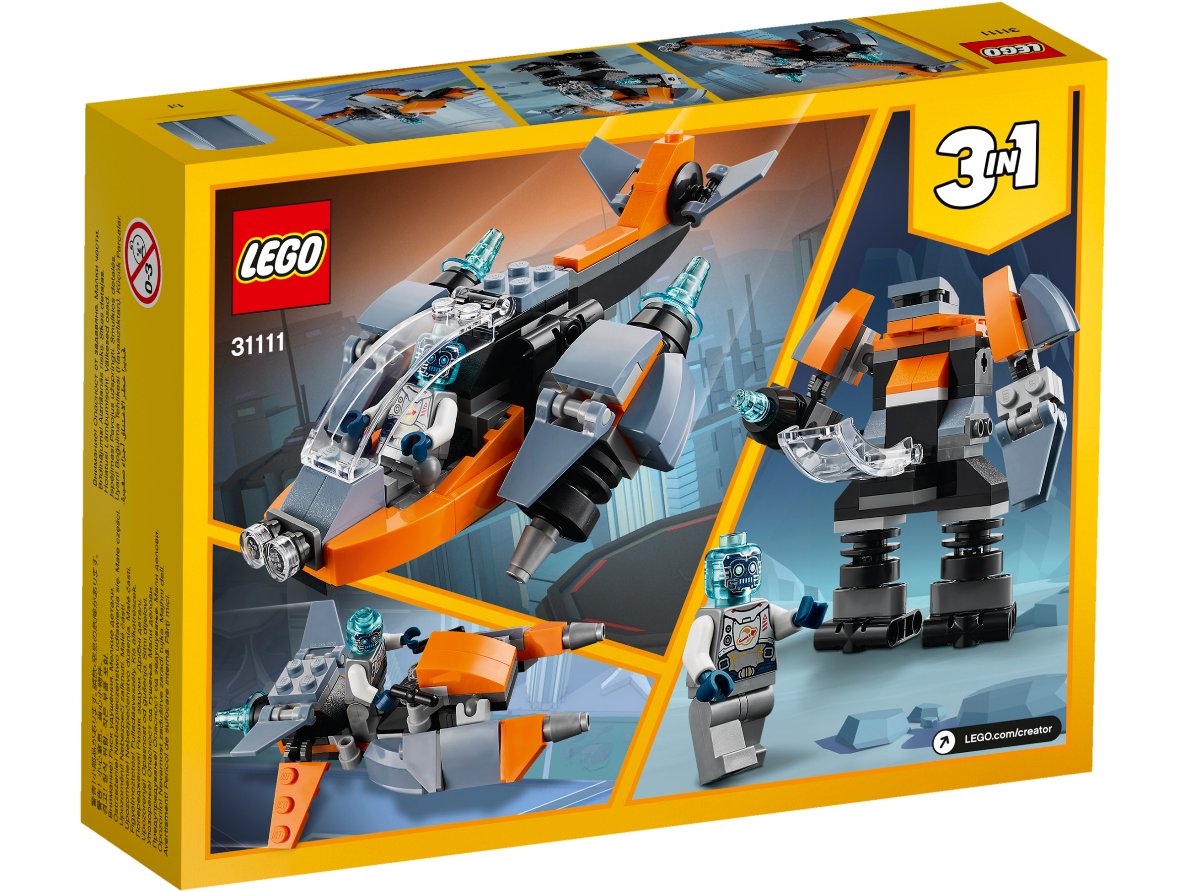 LEGO® Creator 3-in-1 31111 Cyber-Drohne