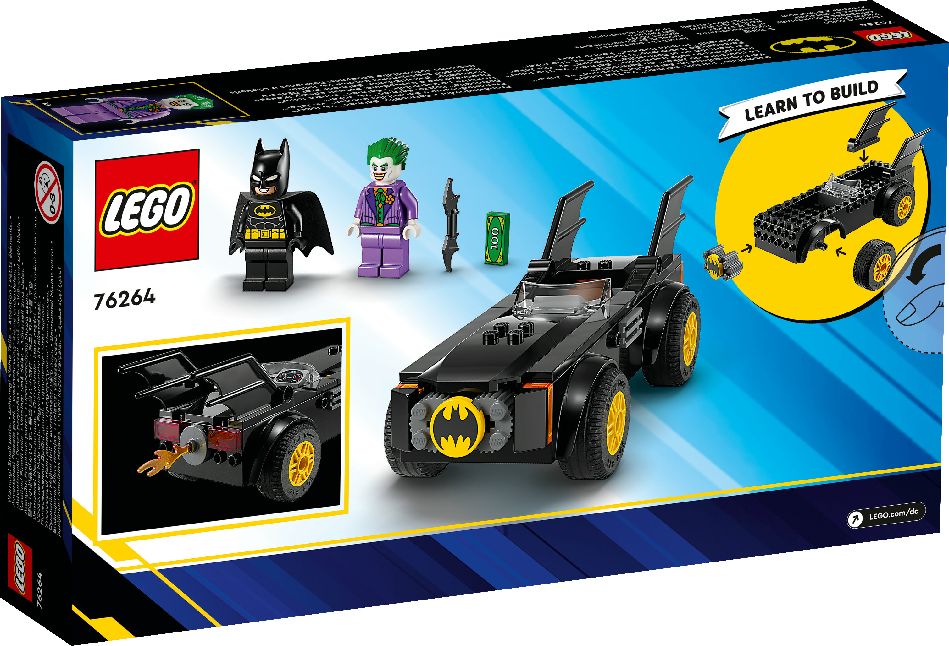 LEGO DC Comics Super Heroes 76264 Verfolgungsjagd im Batmobile Batman vs Joker