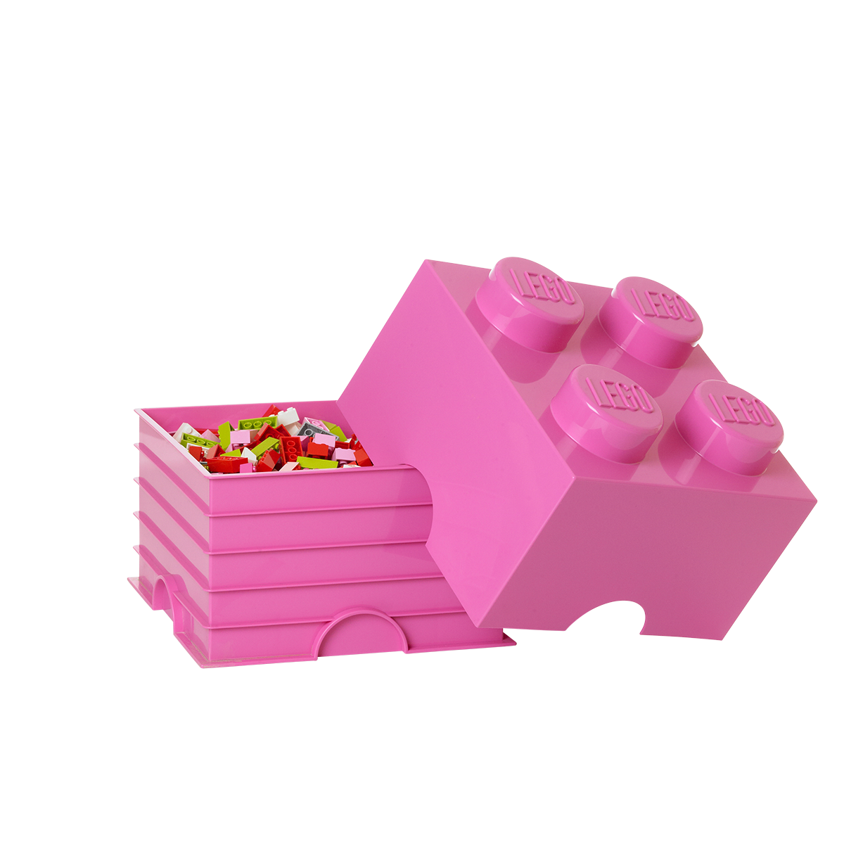 LEGO® Aufbewahrungsstein mit 4 Noppen in Pink