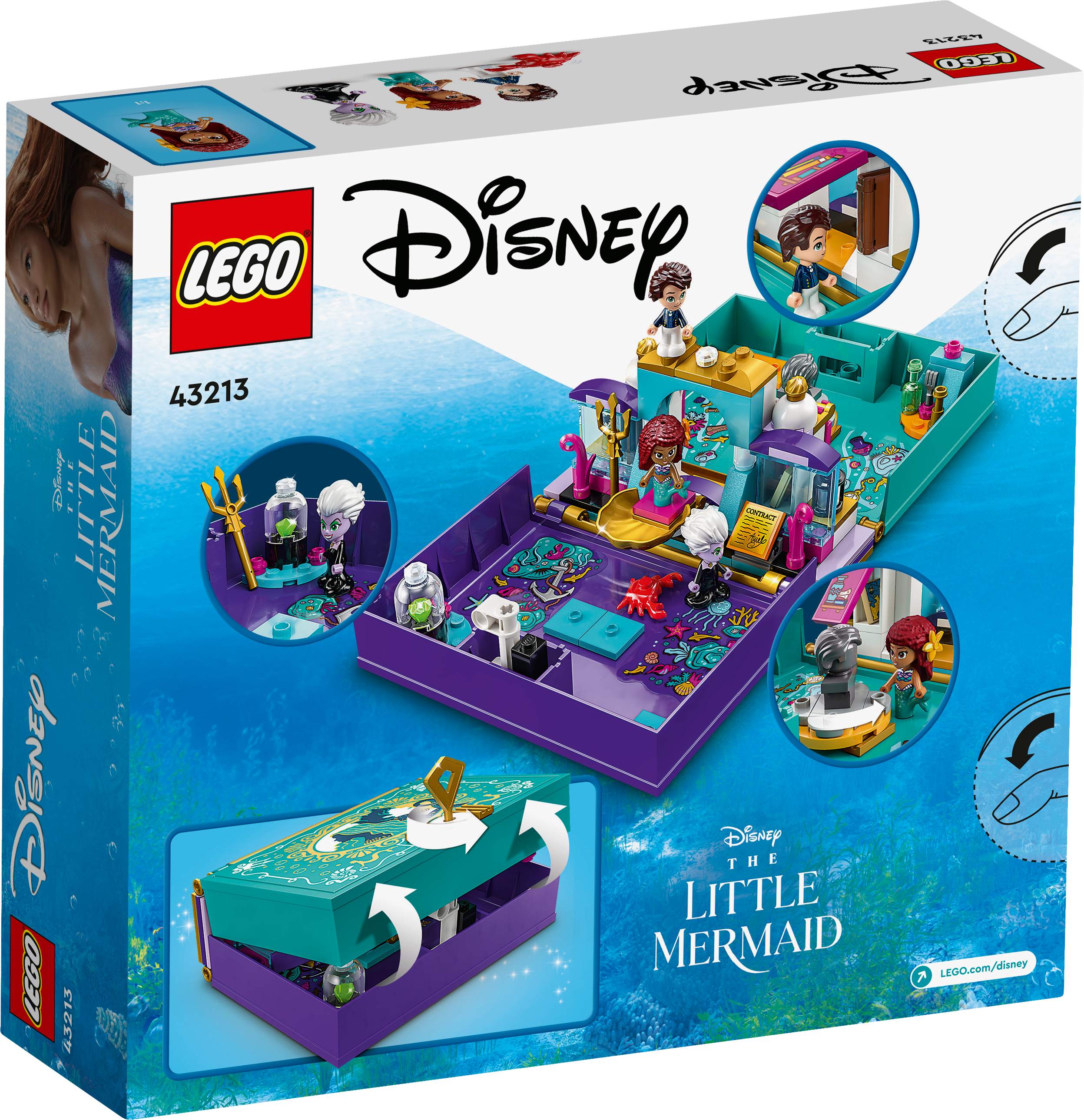 LEGO Disney 43213 Die kleine Meerjungfrau Märchenbuch