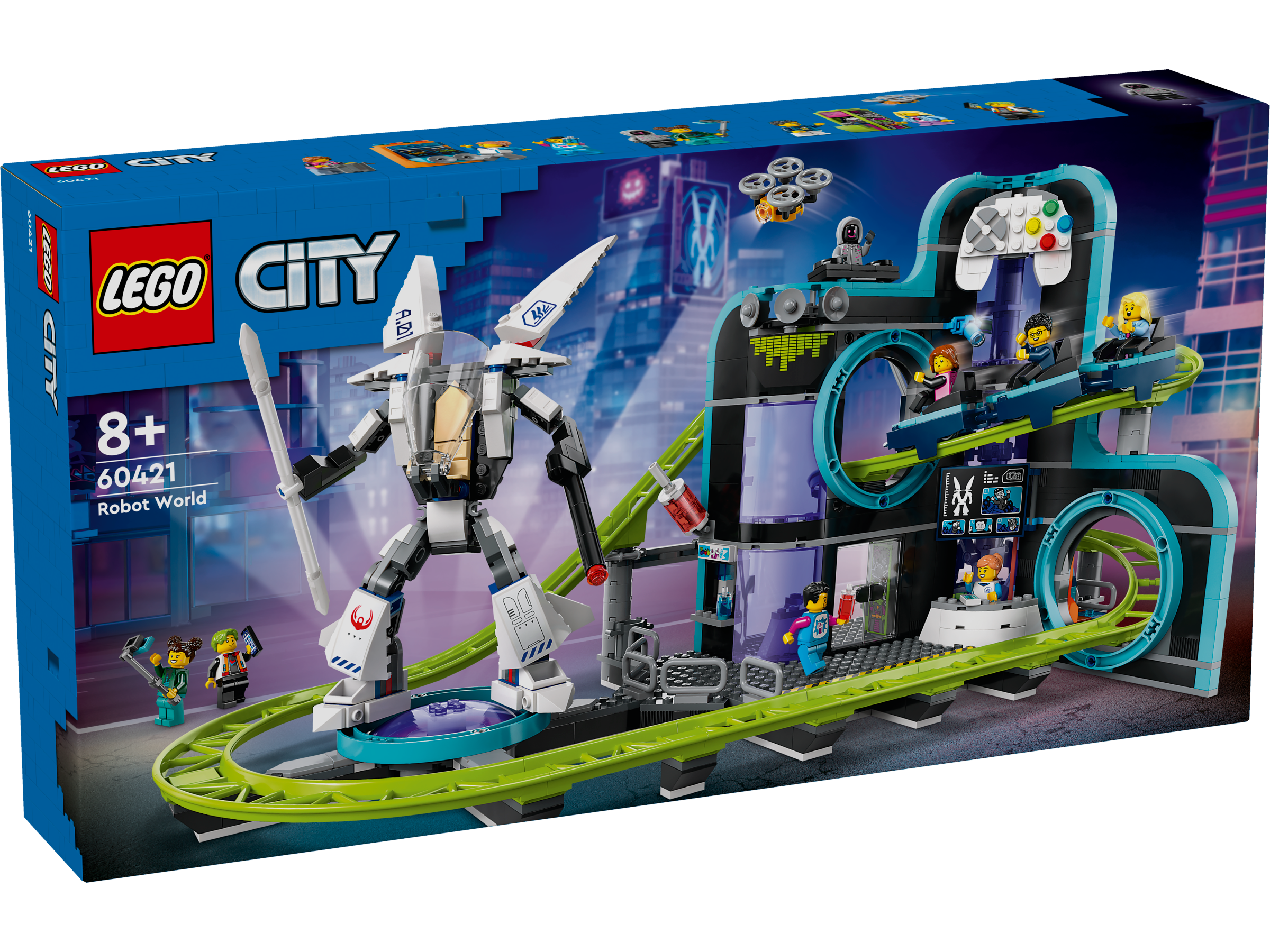 LEGO City 60421 Achterbahn mit Roboter Mech