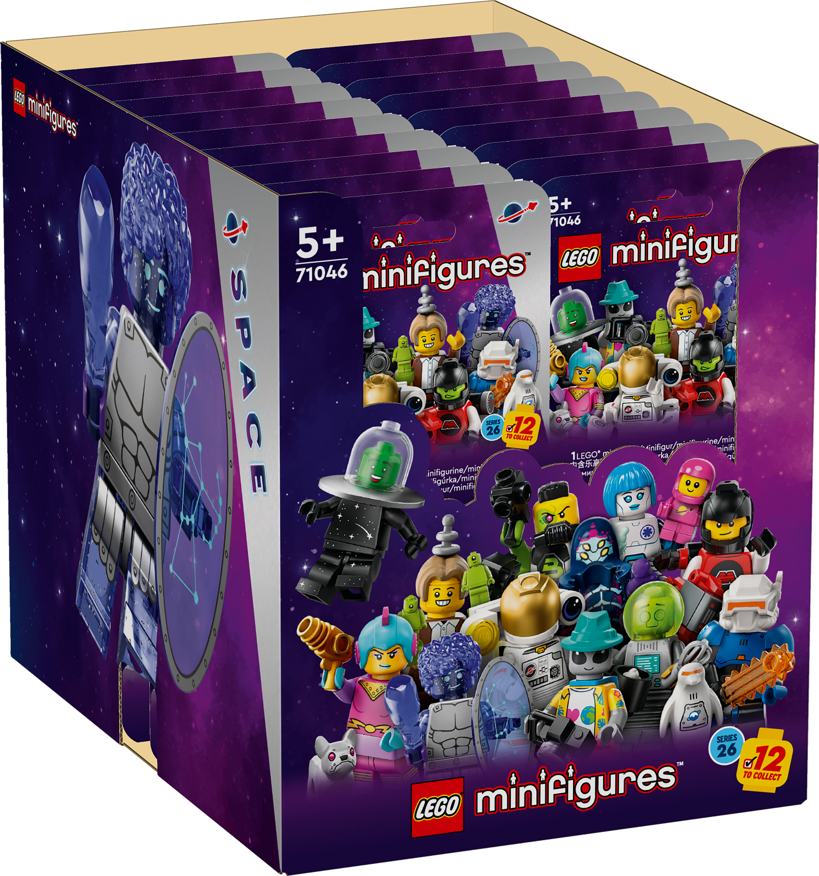 LEGO 71046 Minifiguren Weltraum Serie 26 Box mit 36 Stück