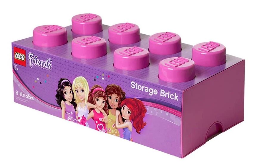 LEGO® Aufbewahrungsstein Friends mit 8 Noppen in Pink
