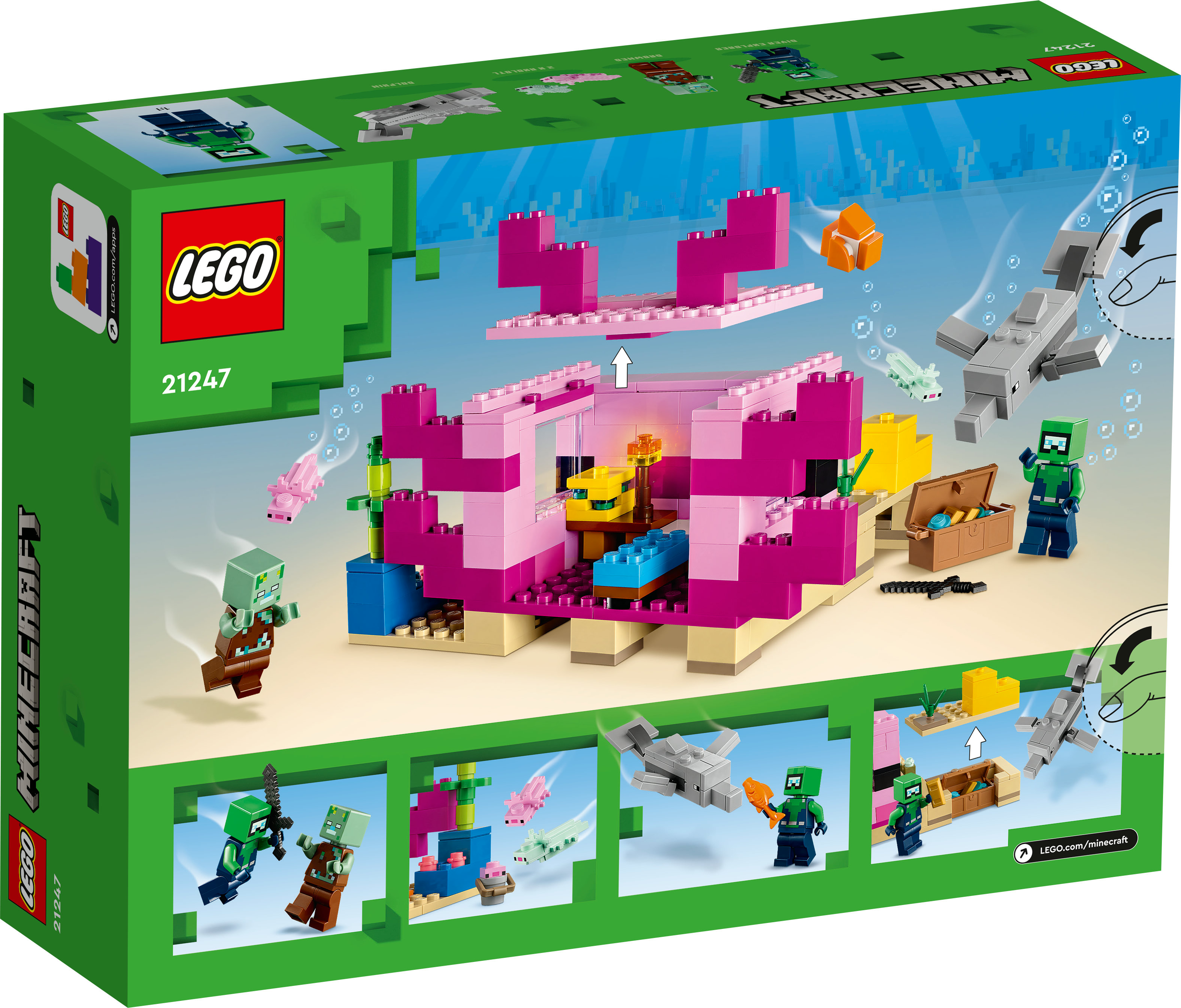 LEGO Minecraft 21247 Das Axolotl Haus