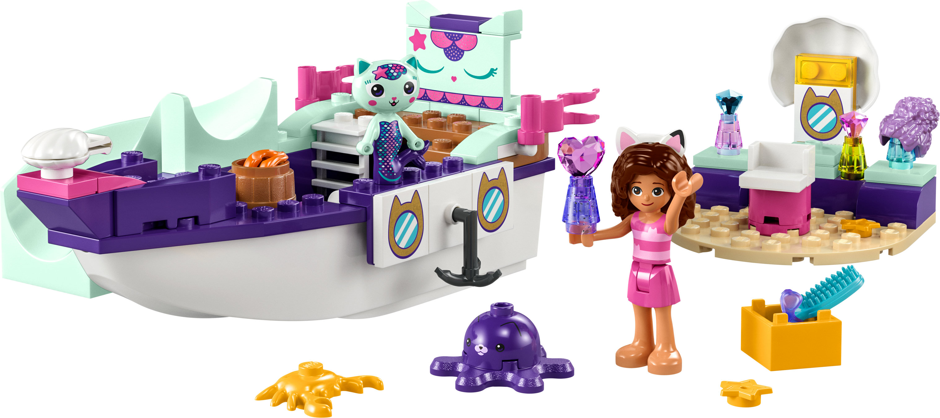 LEGO Gabbys Puppenhaus 10786 Gabbys und Meerkätzchens Schiff und Spa
