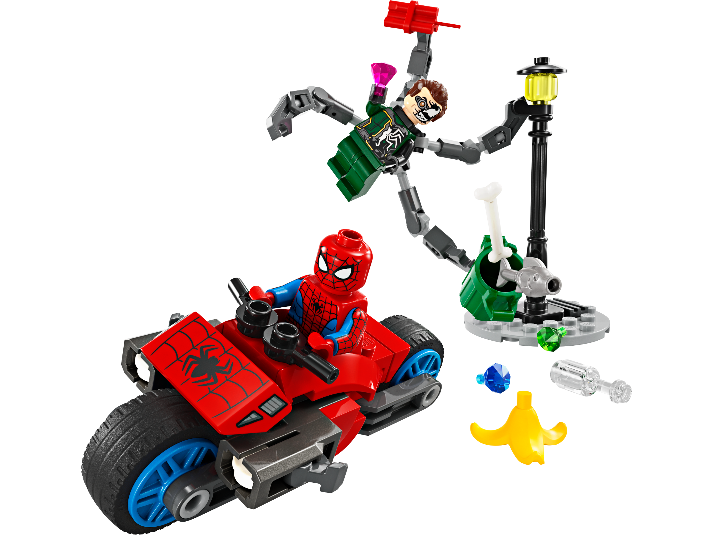 LEGO® Marvel Super Heroes 76275 Motorrad-Verfolgungsjagd: Spider-Man vs. Doc Ock