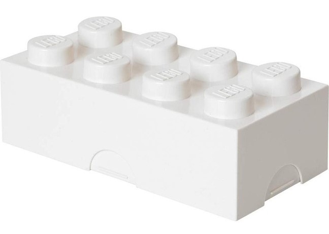 LEGO® Lunch Box mit 8 Noppen in Weiß Brotdose Jausenbox